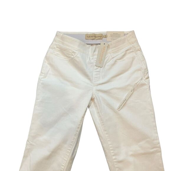Soft Surroundings Straight Leg Pull On Ultimate Denim Relaxed White Jean Size PS - Picture 14 of 14
